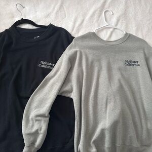 Hollister Black and Gray Sweatshirt Duo
